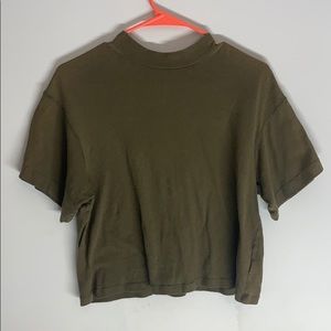 Free people dark green crop top